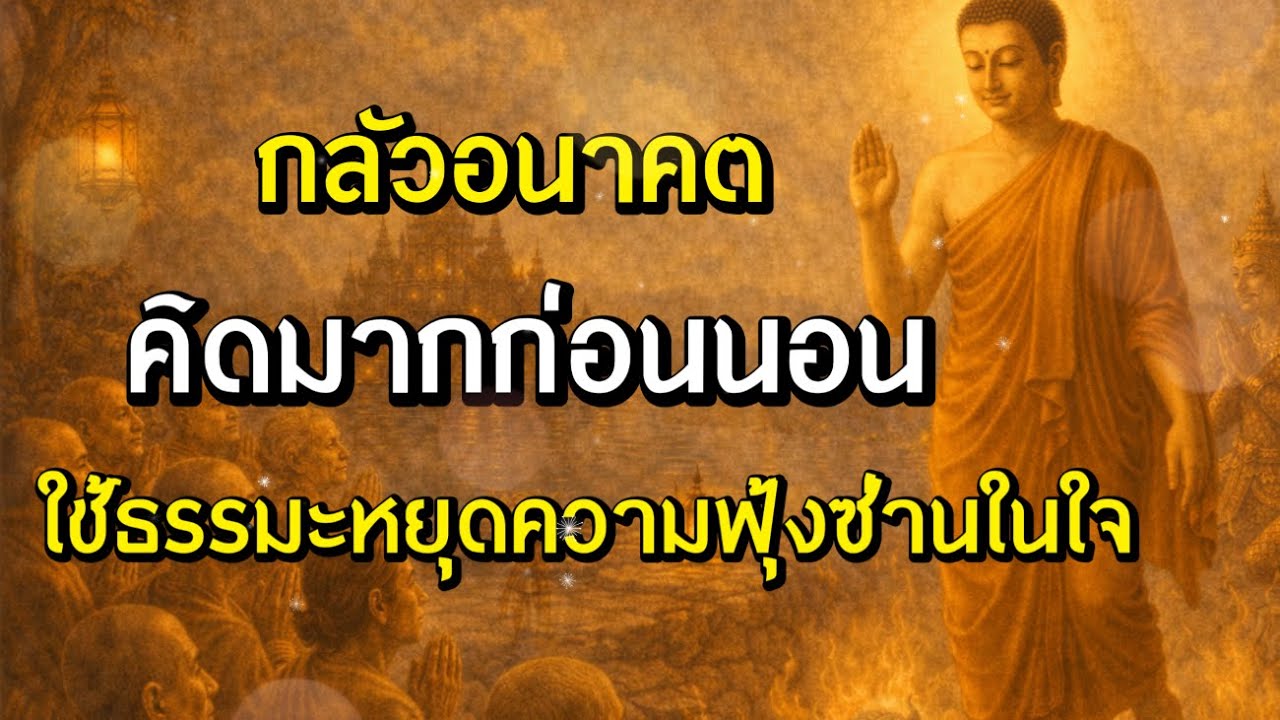 กลัวอนาคต คิดมากก่อนนอน – ใช้ธรรมะหยุดความฟุ้งซ่านในใจ | ฟังธรรมผ่อนคลาย | Ep.41