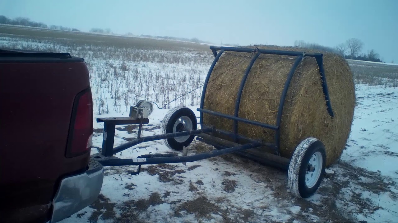 Hay B Gone hay unroller working