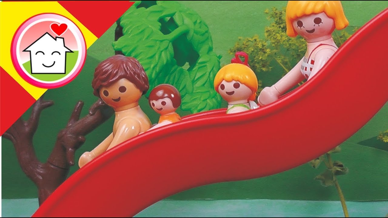 Playmobil en español El tobogán gigante del parque acuático - La Familia Hauser
