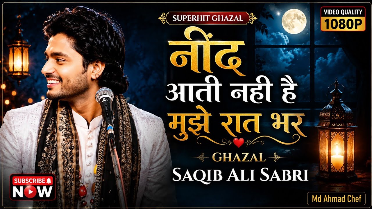 Neend aati nahin hai mujhe raat bhar 🌹 New Gazal 2026 Saqib Ali Sabri  Gazal part 2 🎥 Md Ahmad Chef 
