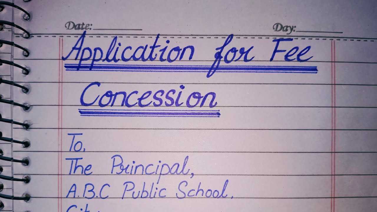 Application for fee concession| English Writing| English Language @brain-enlightenment-academy 