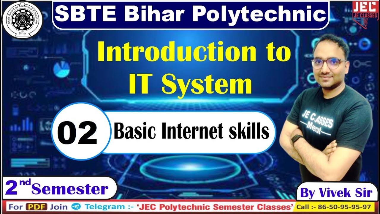 #02 Introduction to IT System SBTE Bihar Polytechnic 2nd semester Basic Internet Skills || JEC
