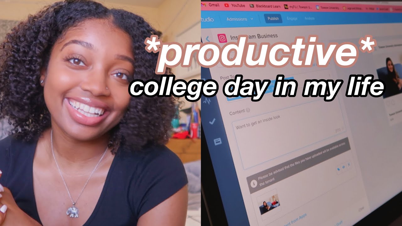 PRODUCTIVE College Day In The Life: preparing for finals, life update, work + more! | Maya Elizabeth