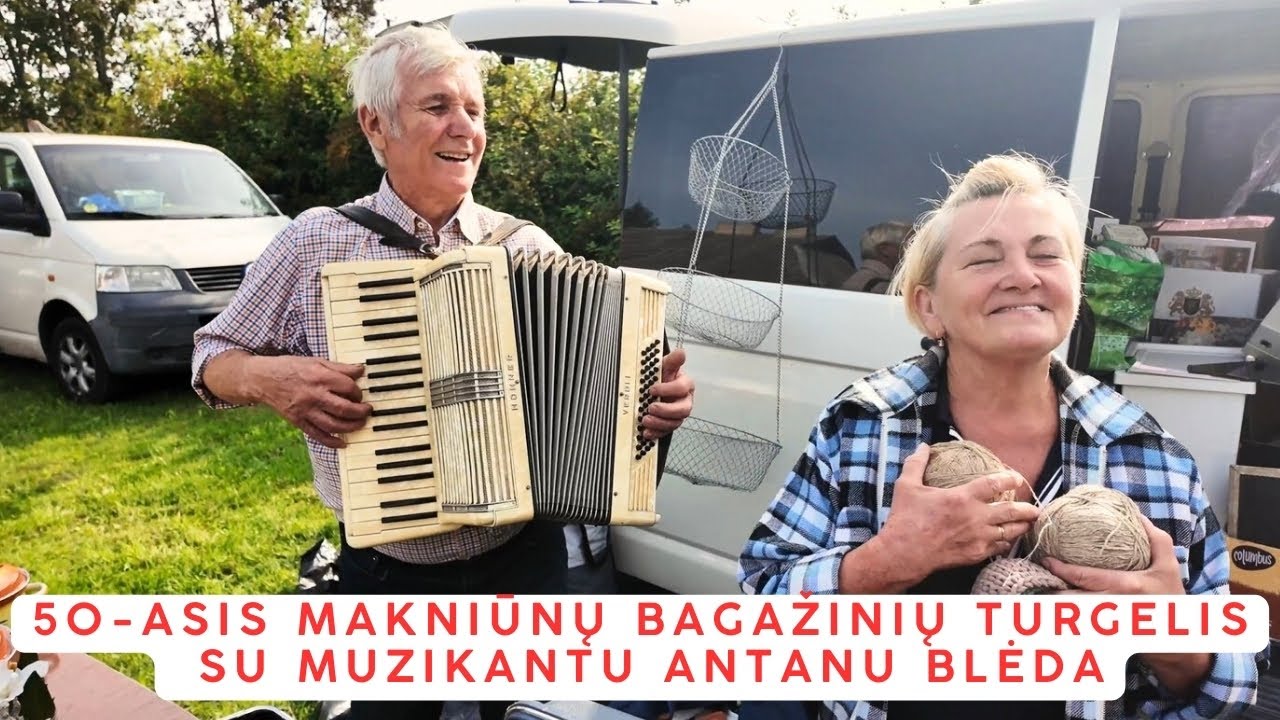 50-asis Makniūnų bagažinių turgelis su muzikantu Antanu Blėda. 2025 09 14 Alytaus rajonas