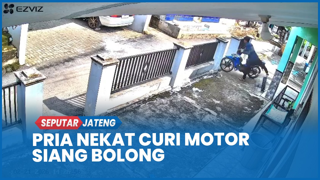 Nekat! Pria di Bumiayu Curi Motor di Siang Bolong