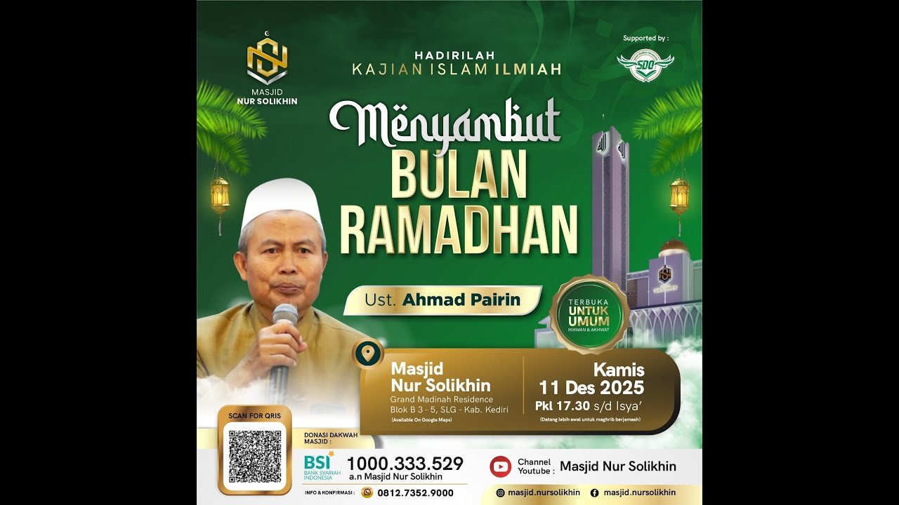 🔴 MENYAMBUT BULAN RAMADHAN - Ust. Ahmmad PAirin