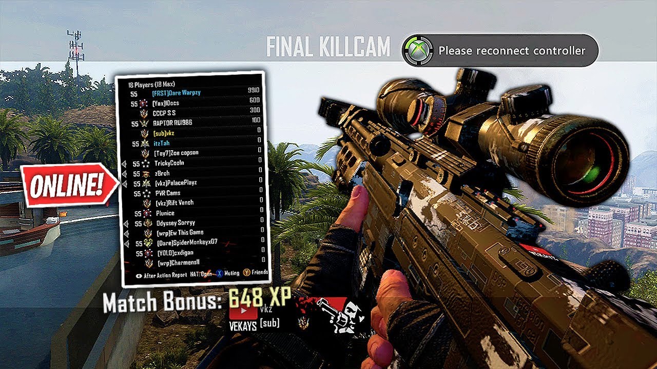 WE DID A 9V9 ONLINE OPEN LOBBY ON BO2! - 9 KILLCAMS (BO2 Trickshotting w/ FANS!)