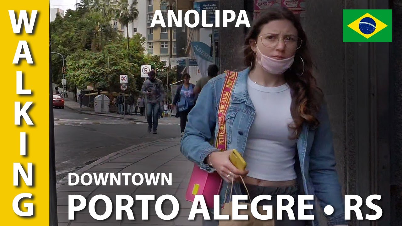 Centro de Porto Alegre - Brasil 🇧🇷 Rio Grande do Sul - Walking Brazil 4K ANOLIPA
