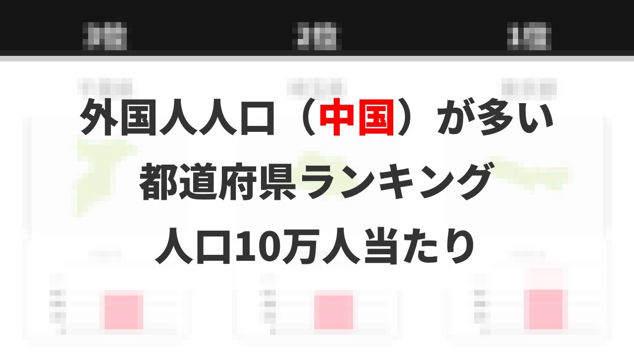外国人人口（中国）が多い都道府県ランキング（人口10万人あたり）