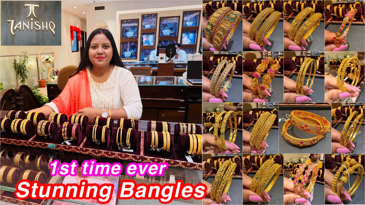 1st time ever😳New designs of gold bangles from Tanishq| Ruby-Emerald Bangles| Uncut diamond bangles