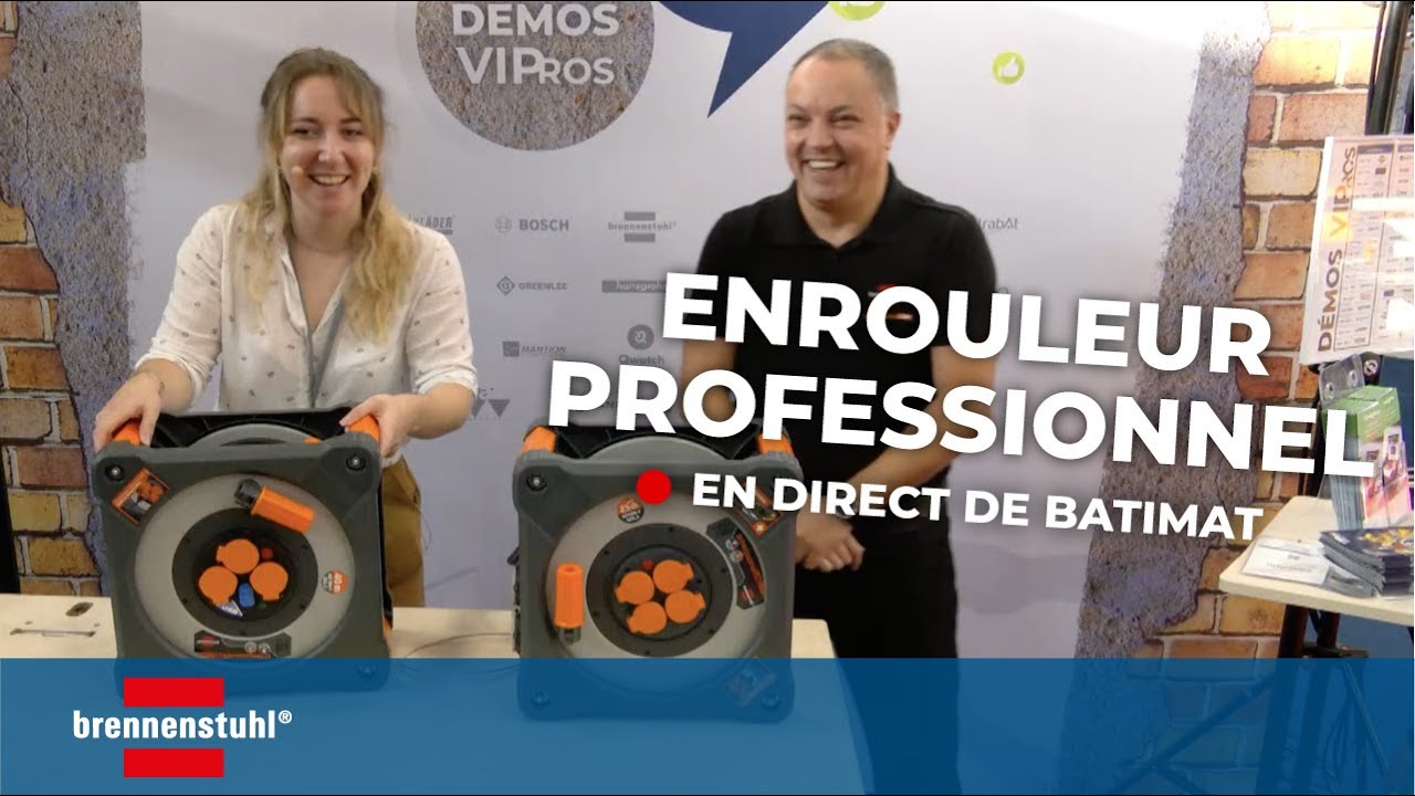L'enrouleur ProfessionalLine de Brennenstuhl - Les Démos VIPros à Batimat
