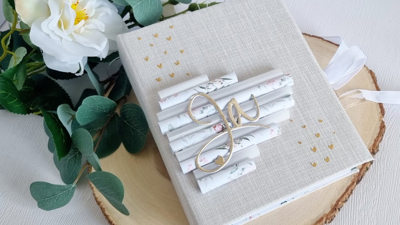 schnelles Minialbum basteln, mit 12x12 Block von #Craftsensation, Bucheinband Kork von #Craftelier