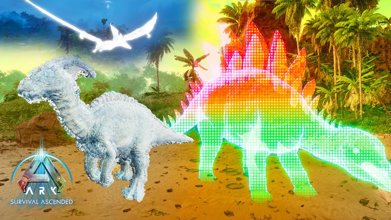 Des Dinosaures Shiny sur Ark Ascended !! (Shiny! Dinos Ascended)