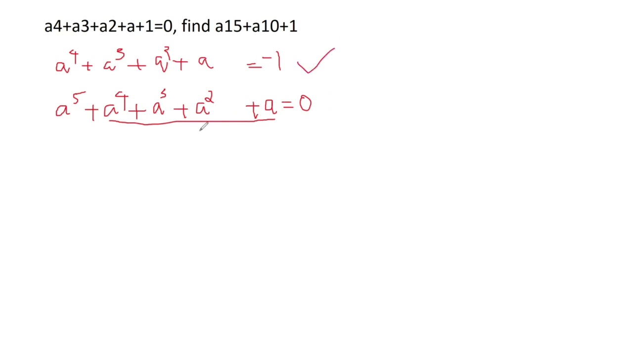 a^4+a^3+a^2+a+1=0 find a^15+a^10+1 #ssc #maths #ssccglmalayalam #algebra #sscalgebra #sscpyq 