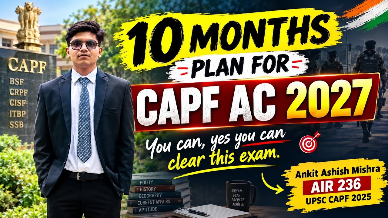 Starting CAPF AC 2027 From Zero? Follow This 10-Month Plan!