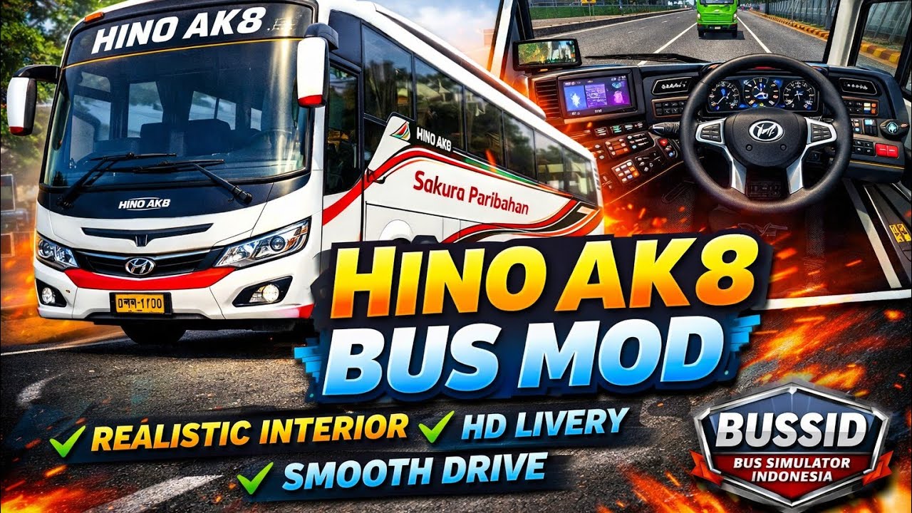 Hino AK1J BD Traffic OBB Install & Hino AK8 Full Gameplay | BUSSID BD Mod 2026 Ak1j gamer Bd 