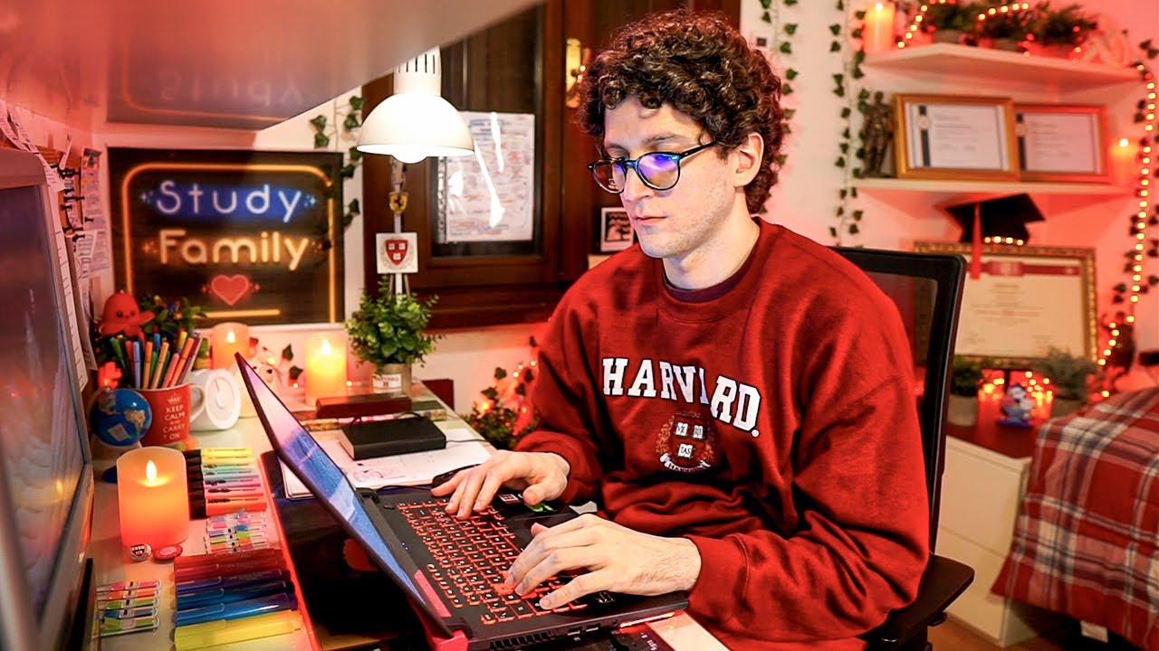 Study with me ✨ Harvard alumnus, Work with me, Rain sounds, Pomodoro timer | Creating stuff 🎨
