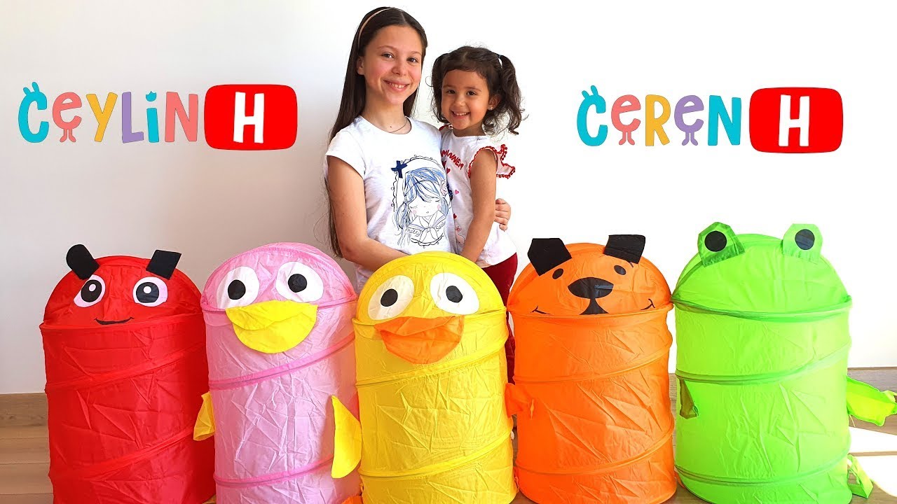 Ceylin-H & Ceren-H | Learning Colors Song - Toys Basket - Renkleri Öğreniyorum