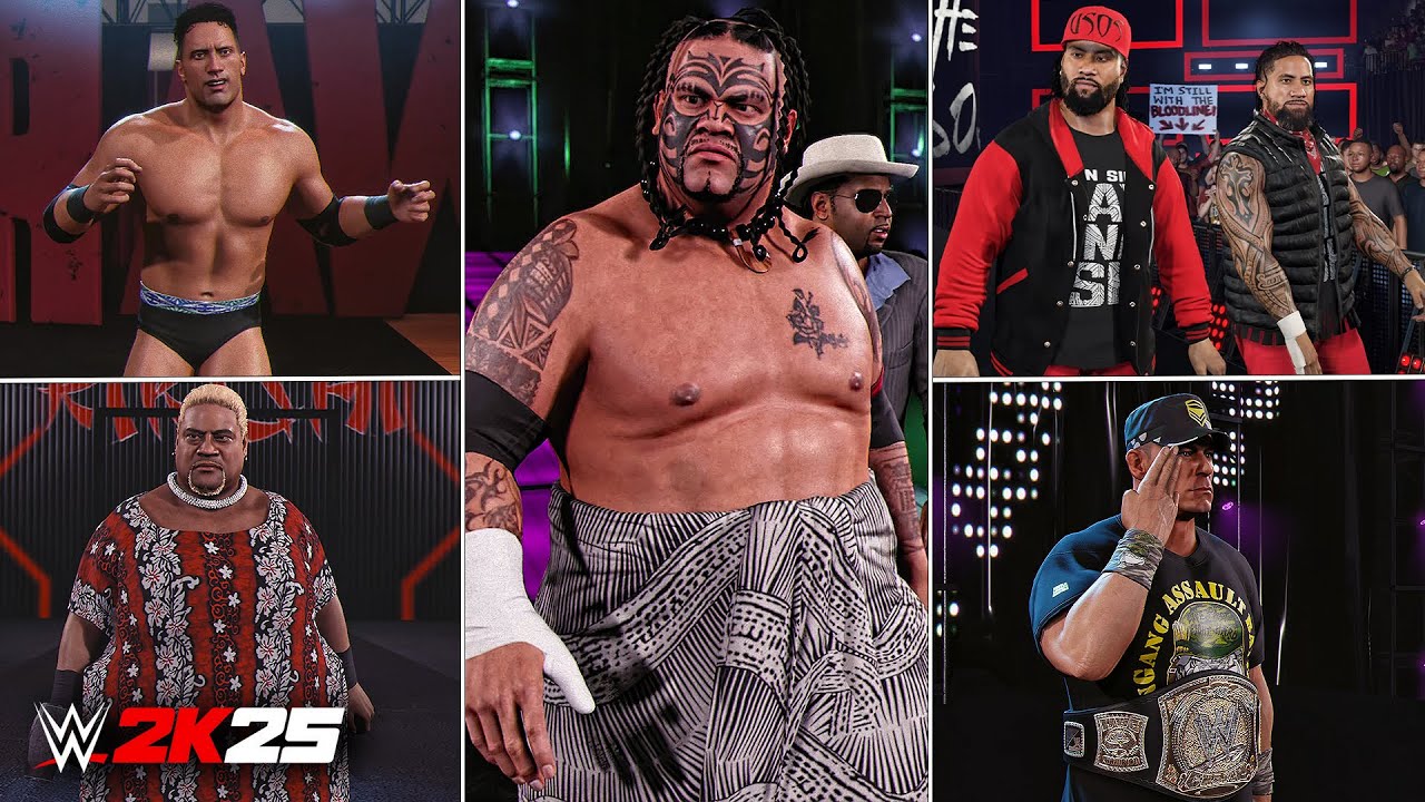 WWE 2K25 Showcase Entrances: Rocky Maivia, Umaga, Rikishi, John Cena '07, The Uso '17 & More (PS5)