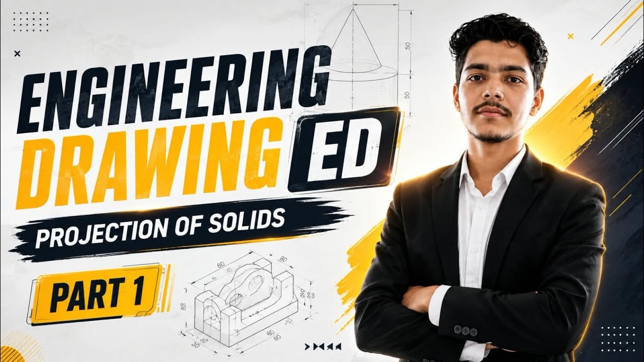 Projection of solids Engineering drawing | part 1 | RGPV 1st year 