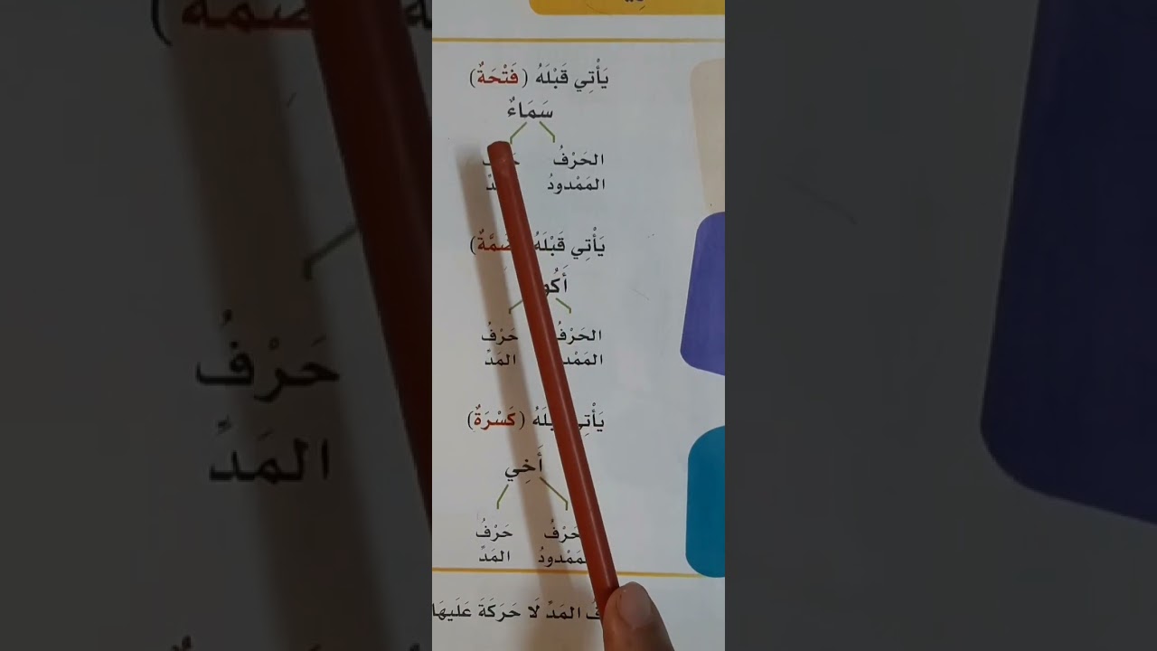 اللغة العربية قاعد المد الطويل 