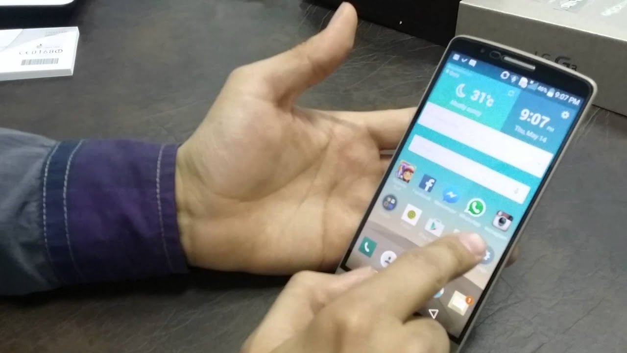 شاهد إمكانيات  موبايل ال جي جي 3 ذهبي 32 جيجا  review HD : LG G3 32G RAM 3G