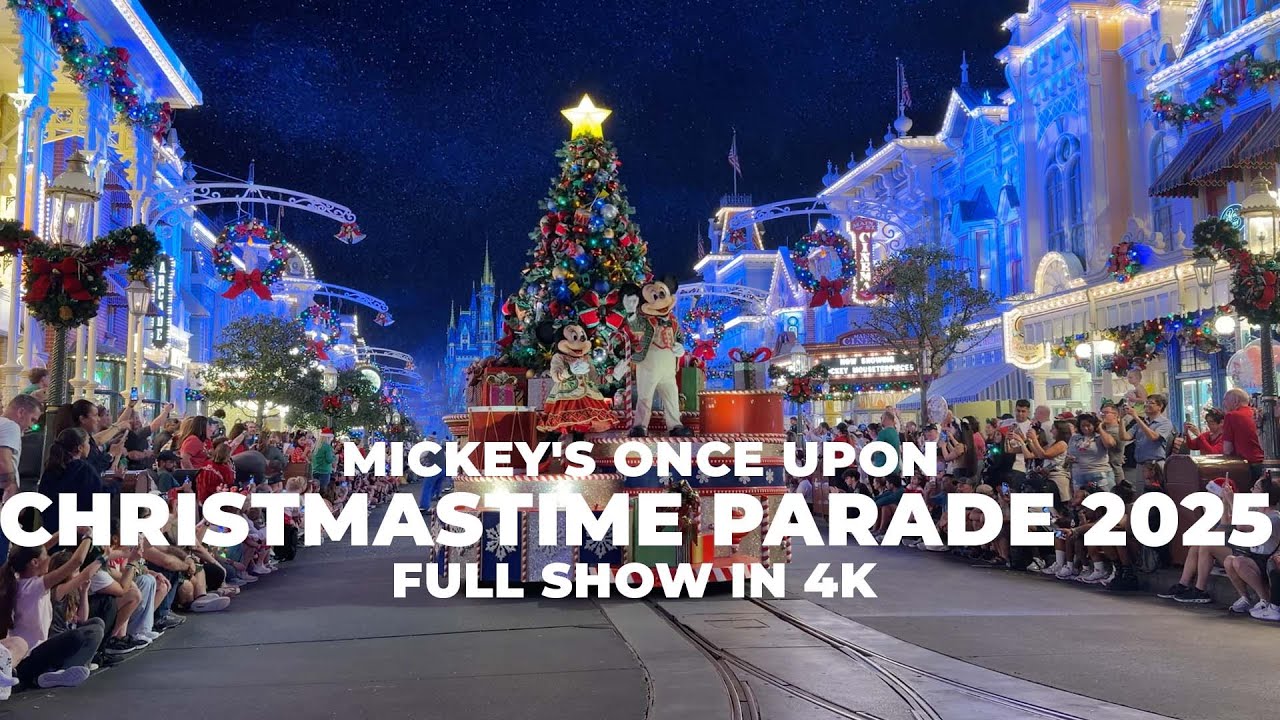 Mickey's Once Upon A Christmastime Parade 2025 FULL SHOW in 4K | Magic Kingdom Walt Disney World