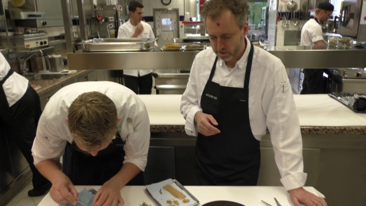 Elverfeld prepares a 'Stulle' starter at the 3 Michelin star restaurant Aqua