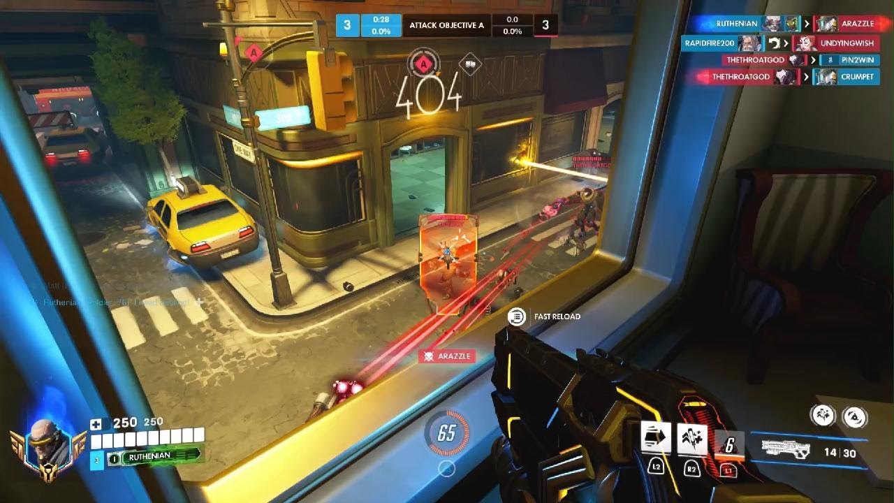 Soujourn and Bastion on King's Row (Overwatch) 
