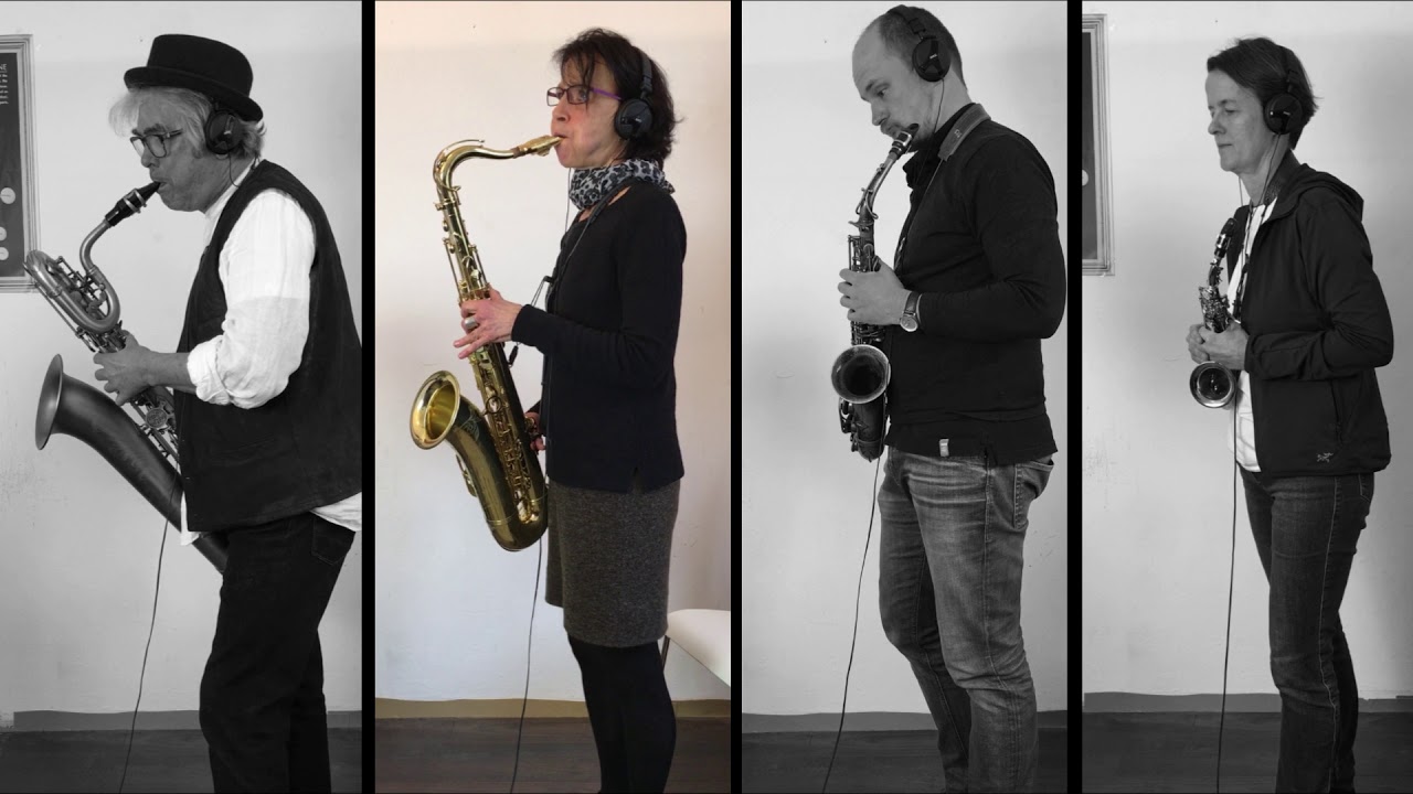 Blue Monk (Split Screen Saxophone Quartet)