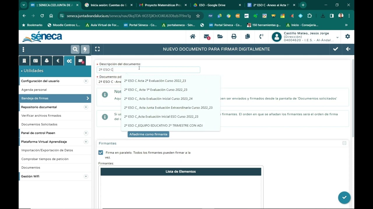 Cómo rellenar actas de sesiones de evaluación