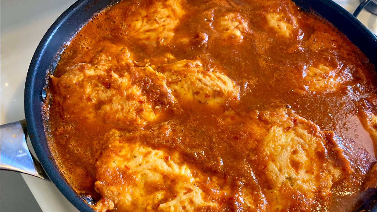 TORTITAS DE POLLO EN SALSA DE JITOMATE/COLABORACIÓN CON LAS RECETAS DE ANA