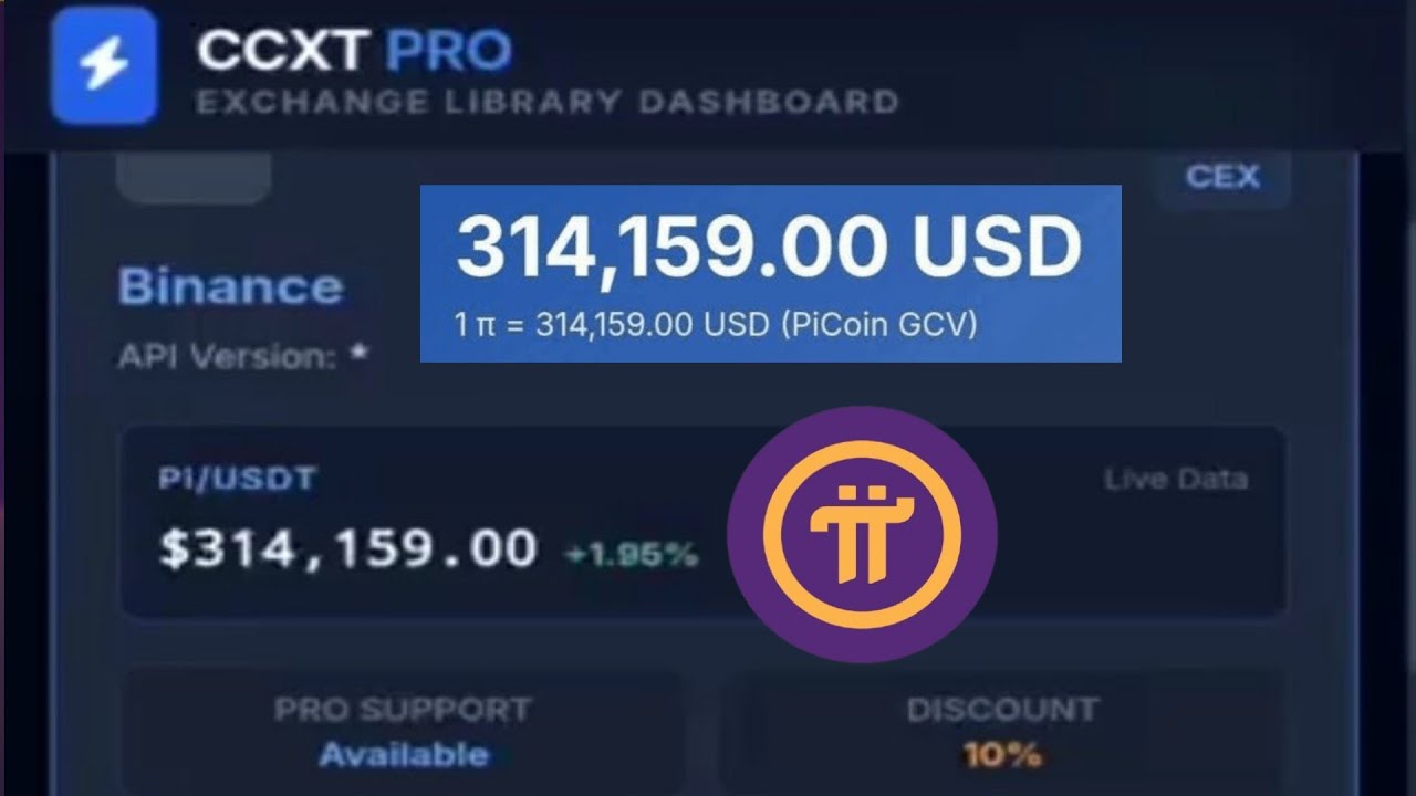 CCXT PRO Reveals Real Pi Value 1&pi; = 314,159 from Binance, APIs!