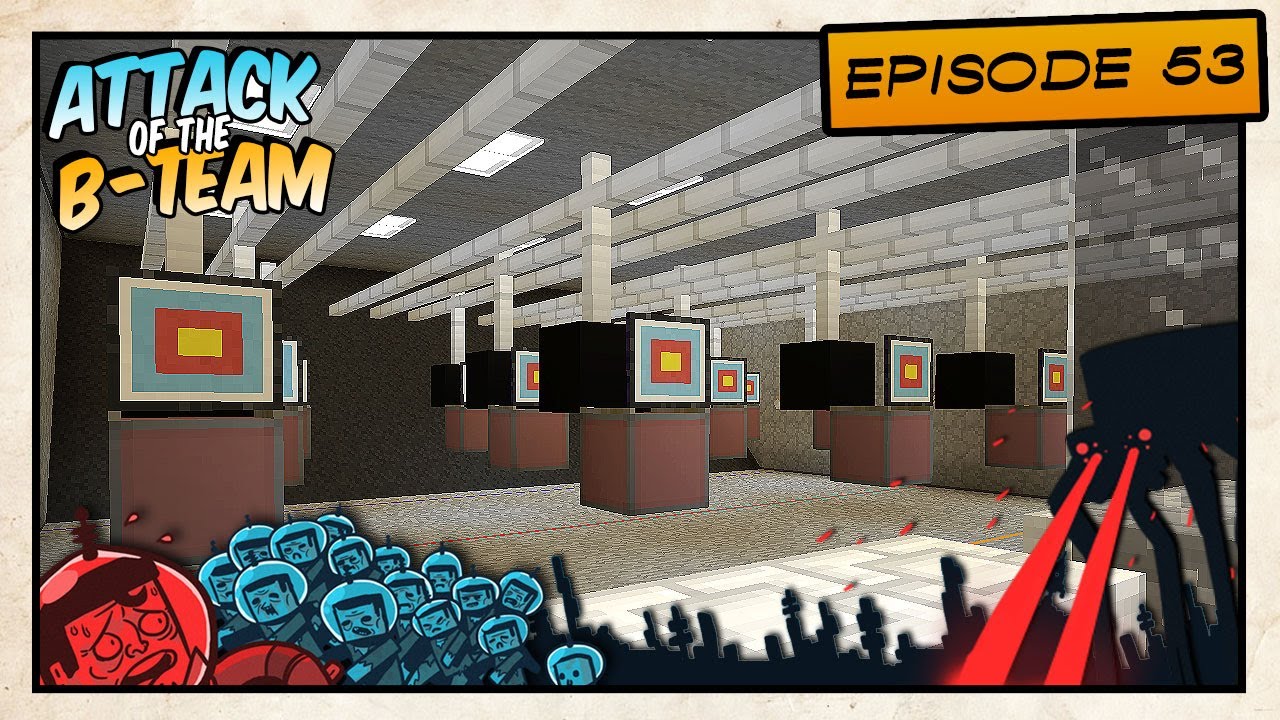 Minecraft - Attack of the B-Team! - Shooting Range Finished! Pranked?! - 53