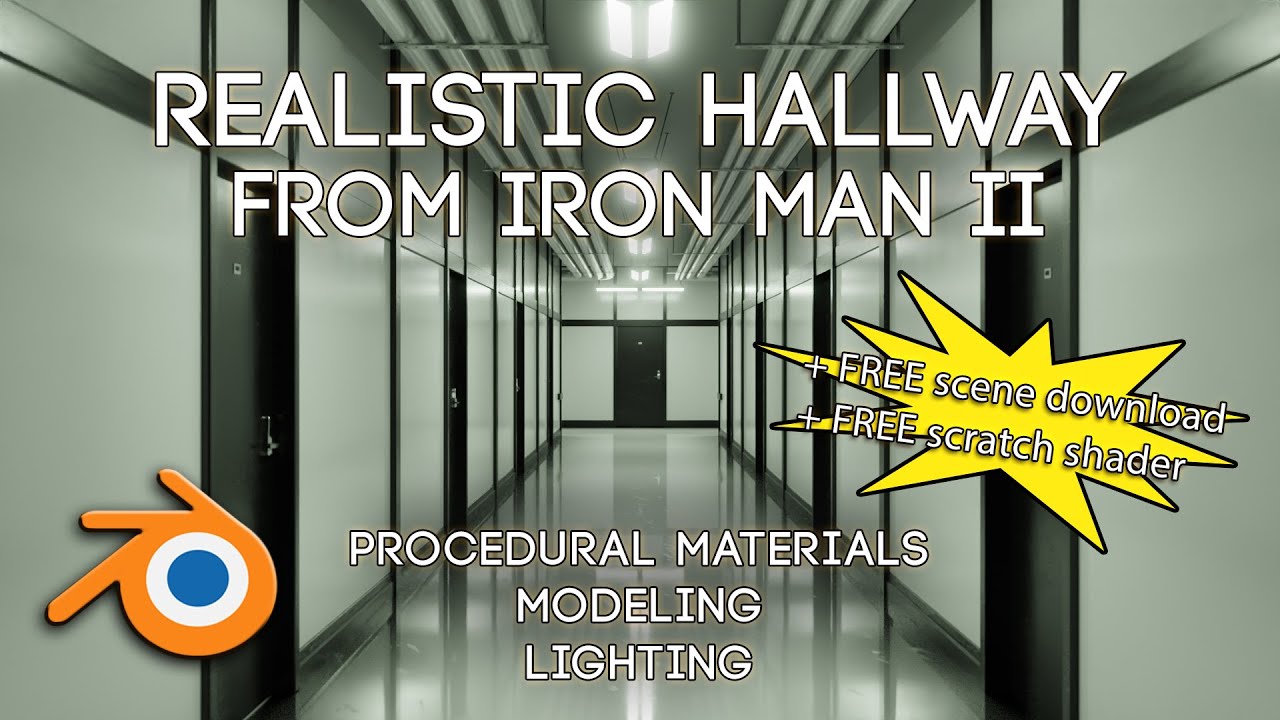 How to make a hallway from Iron Man 2 in Blender