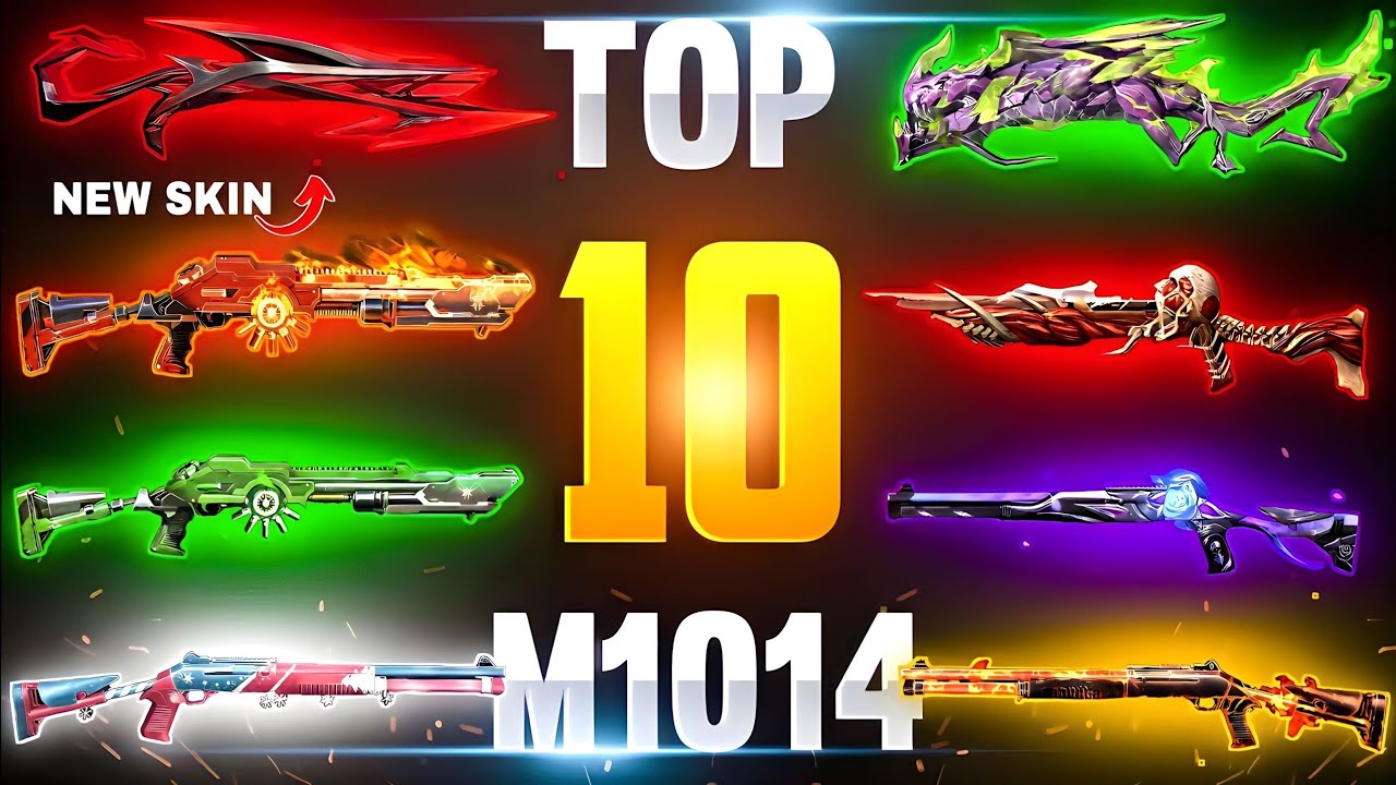 Top 10 Best M1014 Skin | Best am1014 Skin In Free Fire | M1014 New Evo Skin Vs Old Evo Skin 3 August