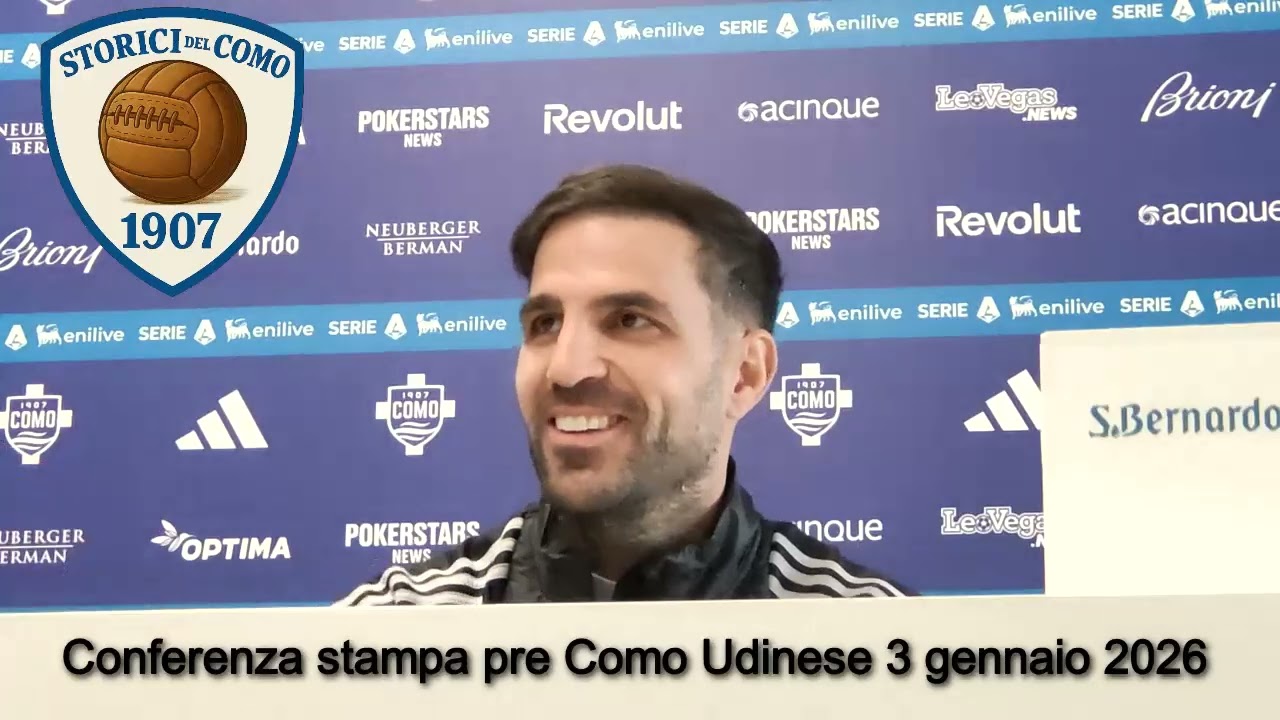 Como Udinese Serie A 2025 2026- Conferenza Stampa pre Partita di Cesc Fabregas.