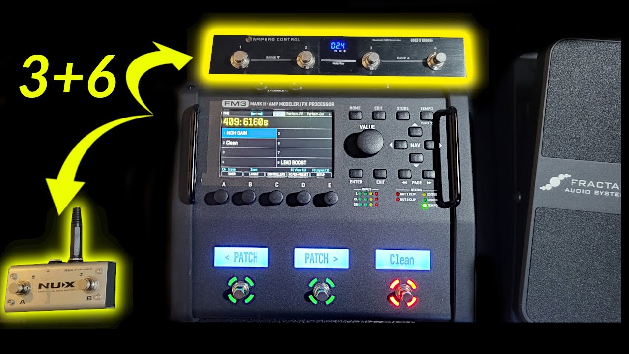 Fractal FM3 + 6 external switches =  Live Rig Setup!