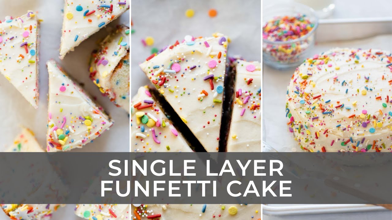 Single Layer Funfetti Cake