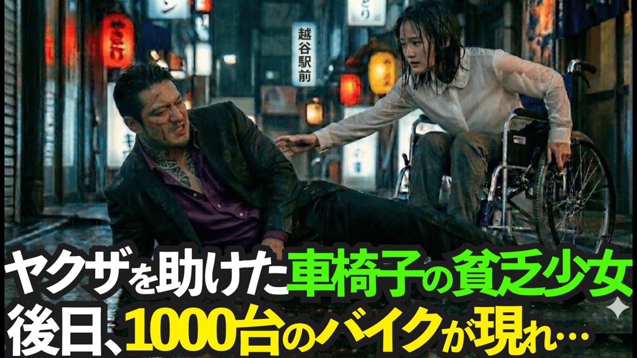 ヤクザを全力で助けた車椅子の貧乏少女。後日1000台のバイクが現れ...