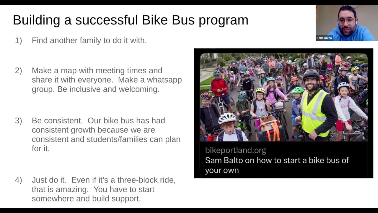 How to Start a Bike Bus with Sam Balto