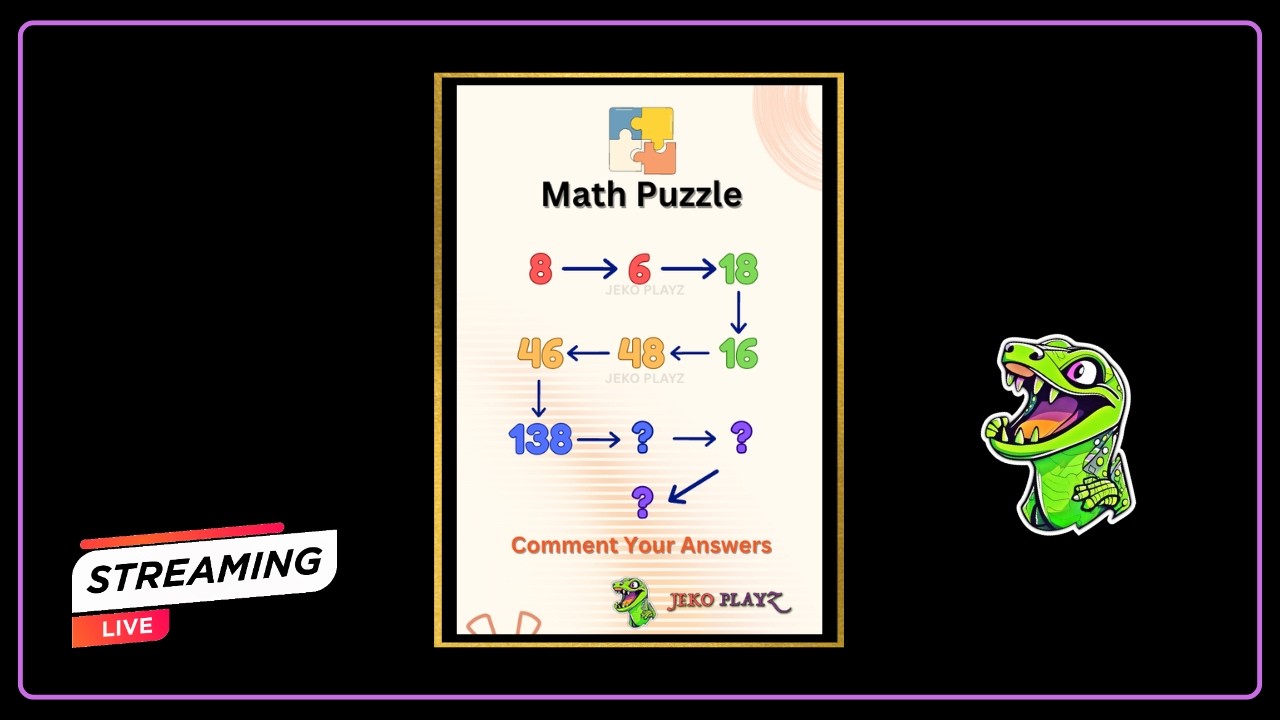 Live Math Quiz  | Live Math Puzzle | IQ Test | Sequence Puzzle Quiz