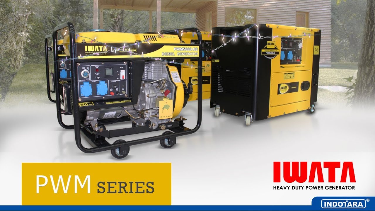 JUAL GENSET TAHAN LAMA TIDAK BISING | IWATA PWM SERIES