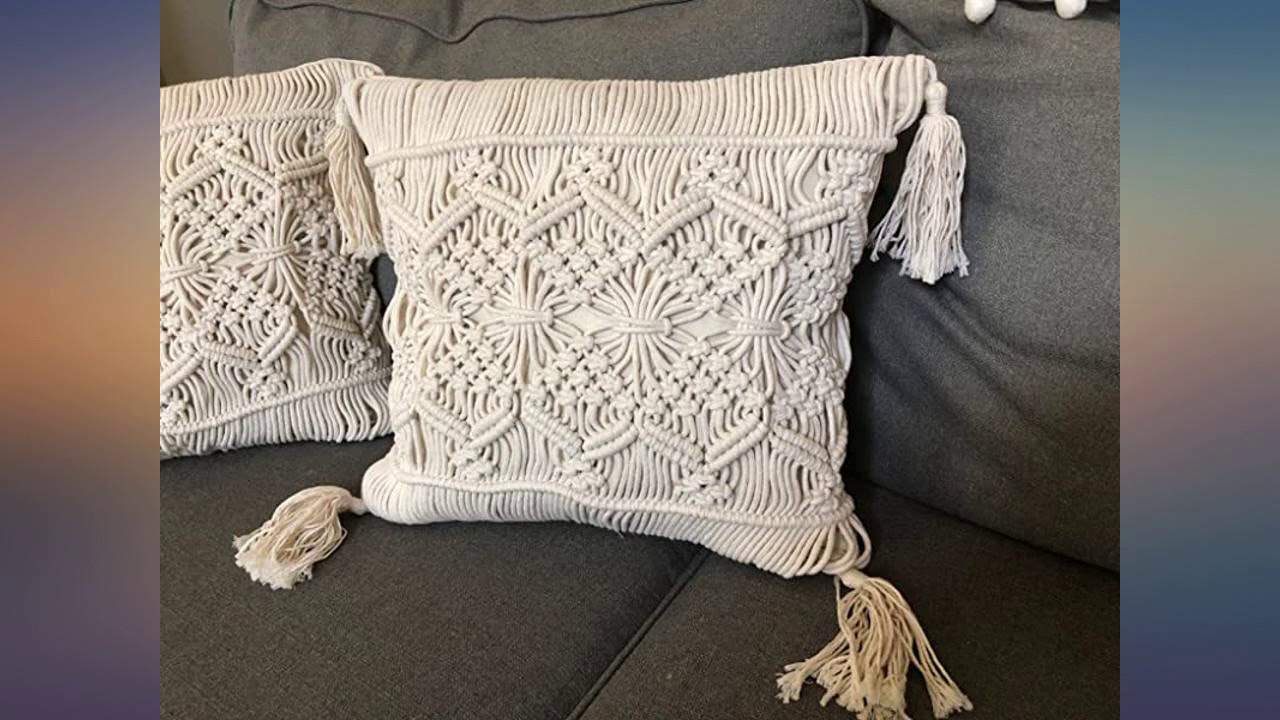 Mkono Throw Pillow Cover Tassel Macrame Cushion Case (Pillow Inserts Not Included) review