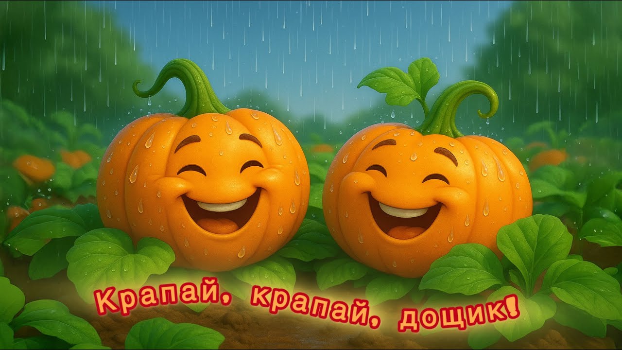 Крапай, крапай, дощик! – Весела дитяча пісенька (вчимо разом овочі)