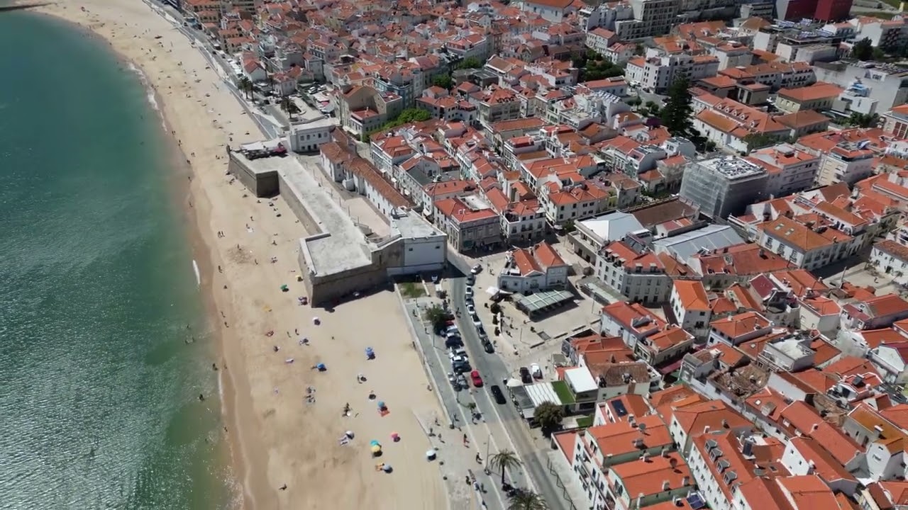 Sesimbra Village Portugal aerial view Dji Mini 3 Pro 4k