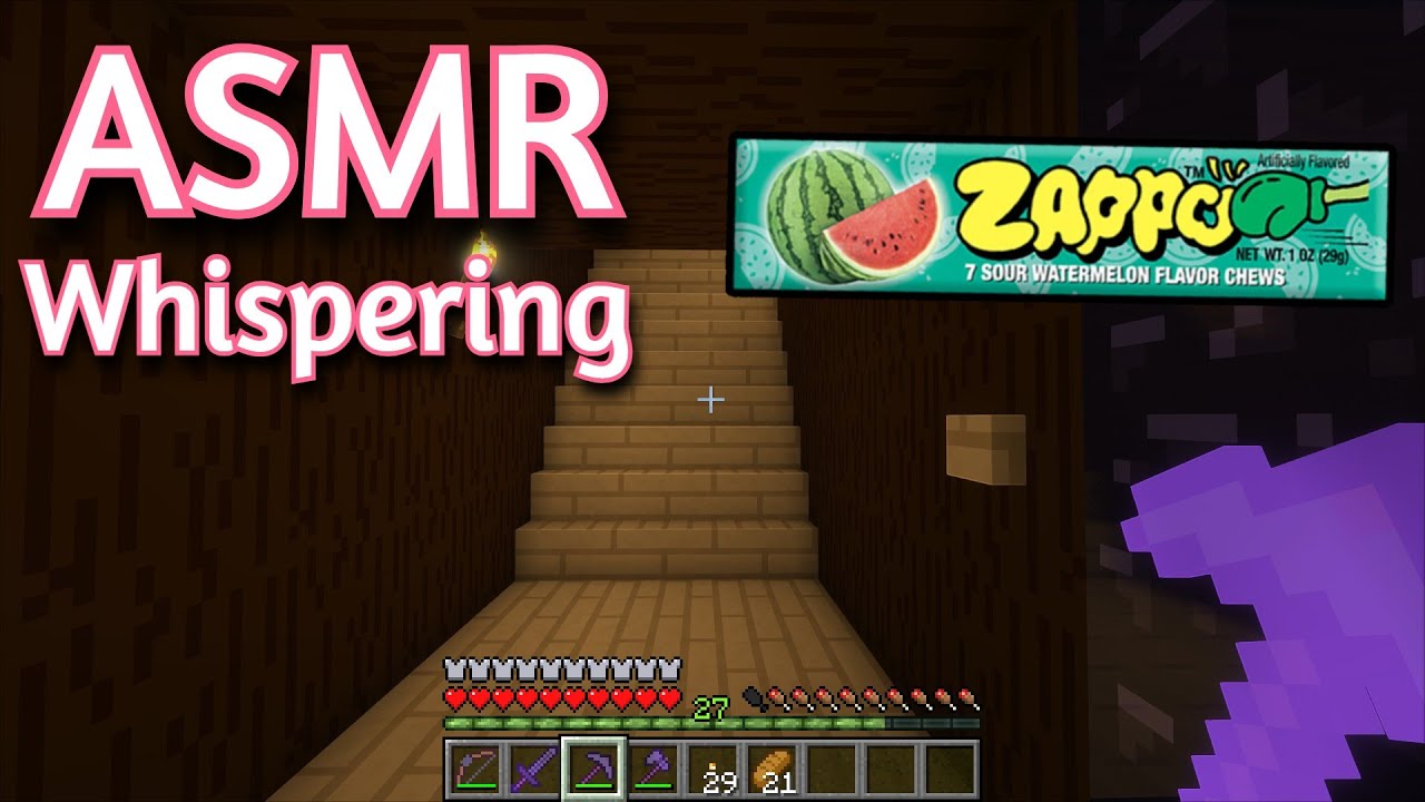 ASMR Gaming | MINECRAFT SURVIVAL CANDY MUKBANG (149) | Whispering + Keyboard/Mouse Sounds 💤