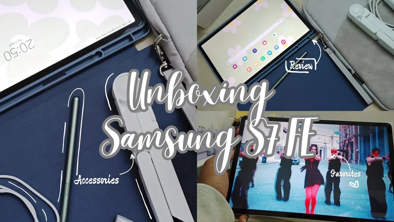 Unboxing Samsung Galaxy Tab S7 FE ☆Mystic green 128gb || Accessories & Review ☆ Aesthetic Unboxing 📦