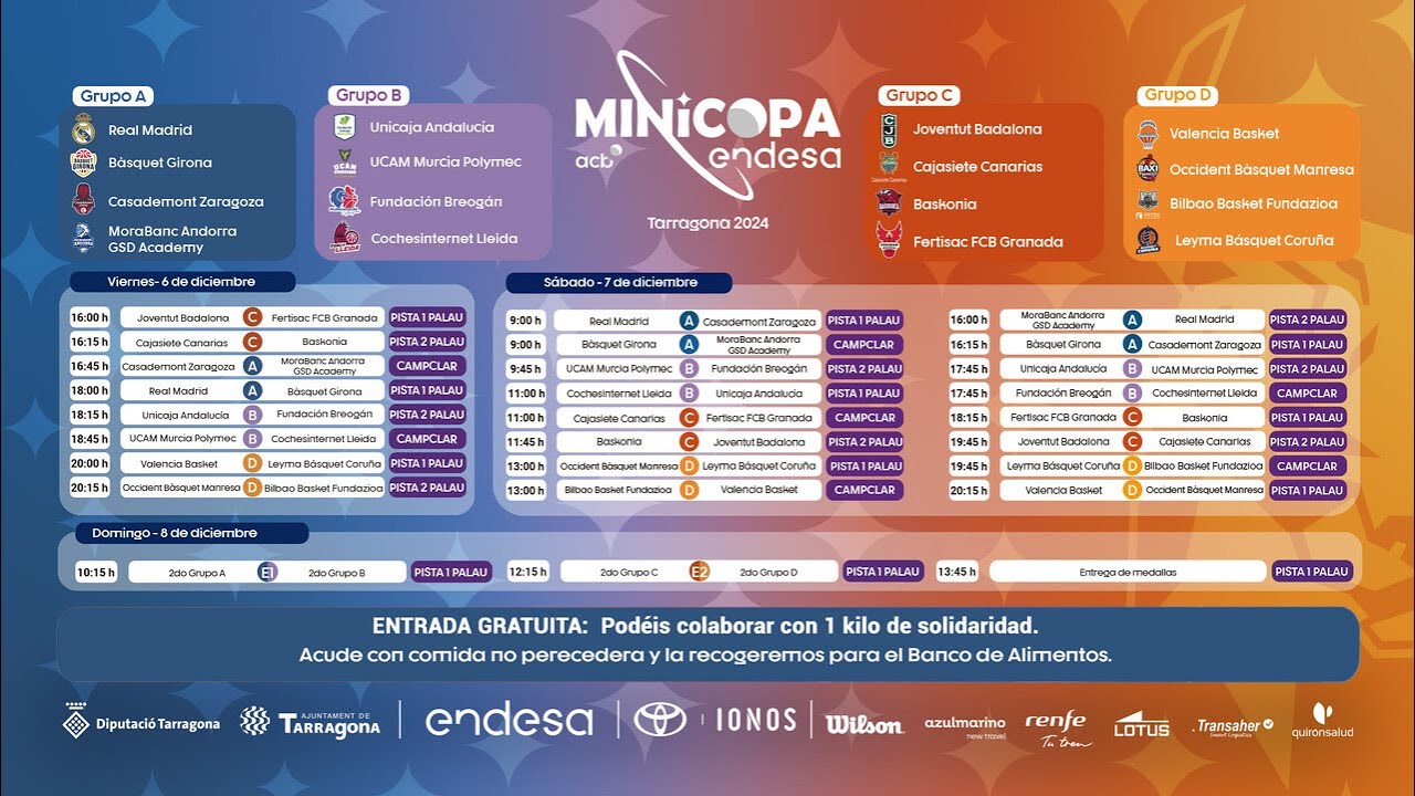 EN DIRECTO: Minicopa Endesa Tarragona 2024: Pista 2 Palau d'Esports Catalunya I MARCA