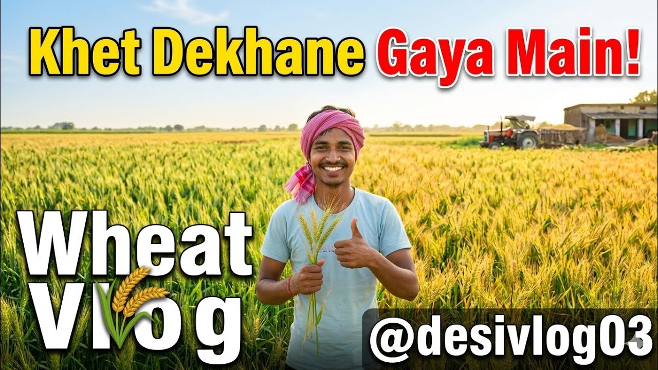 Khet Dekhane Gaya Main! 🌾 | Gehu ki fasal aur desi farming life | desivlog03 #minivlog #comedy 